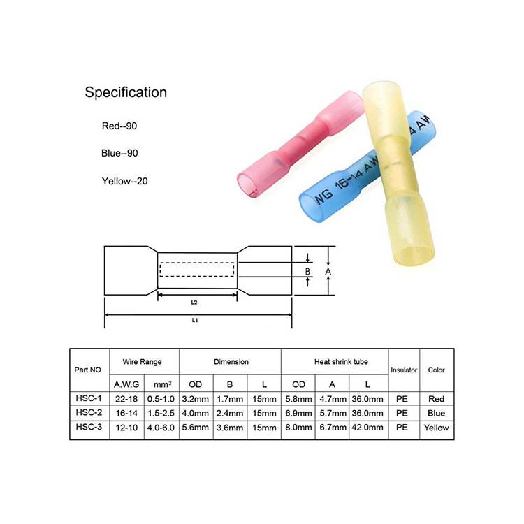 2021 New Listing High Efficiency Quality Assurance Wire Terminal Bht Butt Connectors